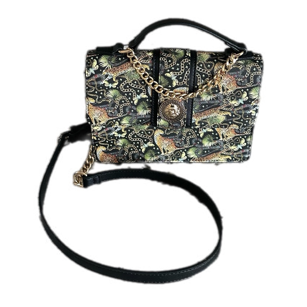 Aldo Animal Print Leather Saddle Crossbody